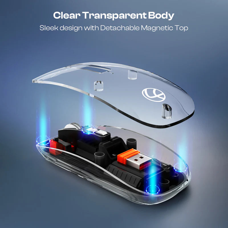 Trendy Plus 2.4G & Dual BT(v3.0 & v5.2) Wireless Mouse With Desktop Lock Key- White (LWM-801)